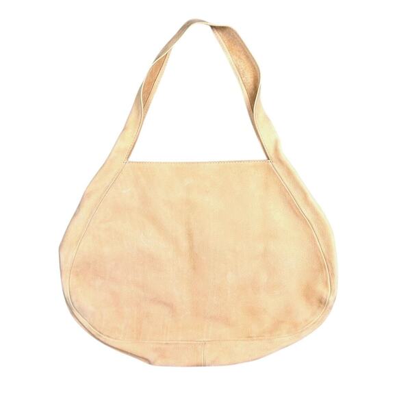 Ceri Hoover Suede Leather Tan Brown Boho Hobo Shoulder Bag Purse Tote Slouchy - Picture 2 of 12